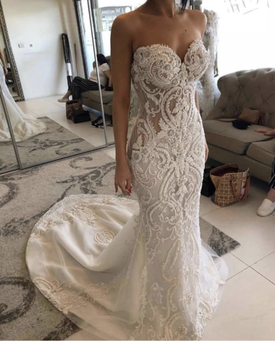 Wedding Dresses Bridal Gown with Appliques Lace