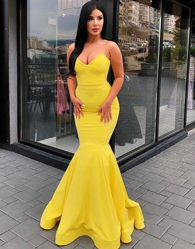 Sexy Sheath V Neck Floor Length Evening Dresses