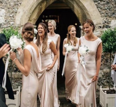 Floor Length Bridesmaid Dresses Elegant BD78