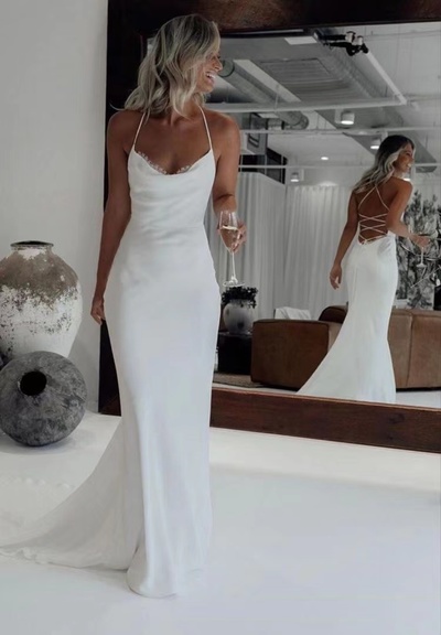 Elegant Wedding Dresses Bridal Gown Sheath WD346