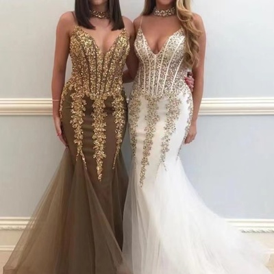 Prom dresses mermaid with appliques beaded  - Thumbnail 2