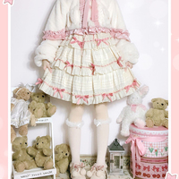 Pink White Winter Rabbit Bunny Ears Bw Velvet Fluff Super Plush Thick Jacket Coato - Thumbnail 3