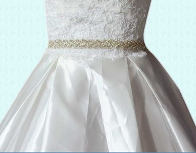 3 yards 2" White/Ivory Satin Ribbon Sash Dress Cake Belt