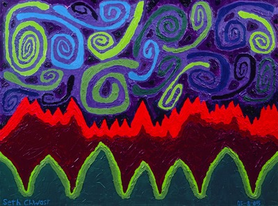 Photo Print: Northern Lights with People Swirls