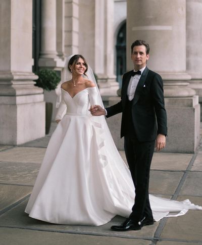 Princess Ball Gown Off the Shoulder Satin Long Wedding Dresses