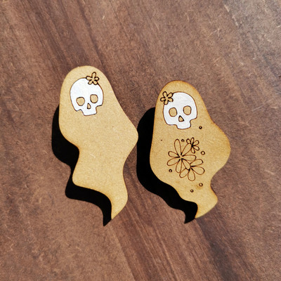 Flower Ghost pins