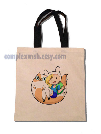 Adventure time cotton tote - Fiona and Cake