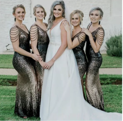 Bridesmaid Dresses Mermaid Sequins for Wedding