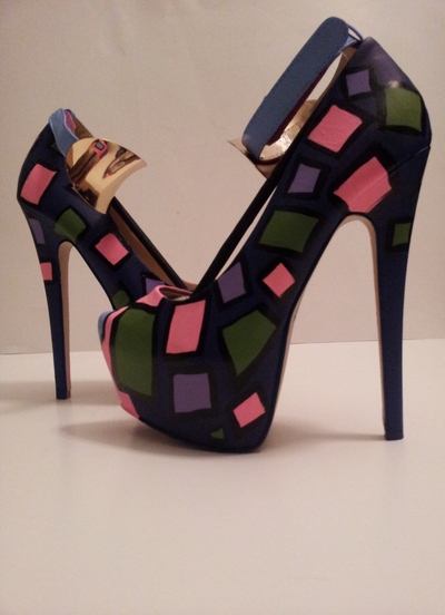 Multi-Colored Painted Heels
