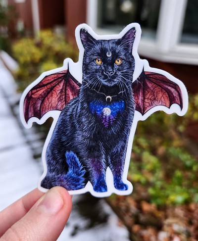 "Black Cat" Sticker