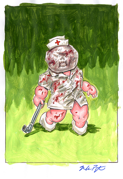 Silent HILLARY / Nursey CERSEI Color Rough - Horrorible Kids - Series 7 2022