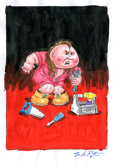 Mad MAYNARD / Toolin' AARON Color Rough - Slop Culture Kids - Series 1 2022