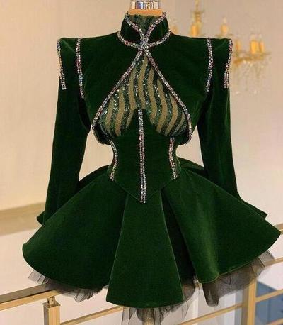 Fashion Green Short Homecoming Dresses With Sequin