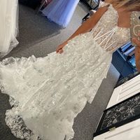 Cute A Line Off the Shoulder Tulle Long Prom Dresses with Sequins Lace - Thumbnail 1