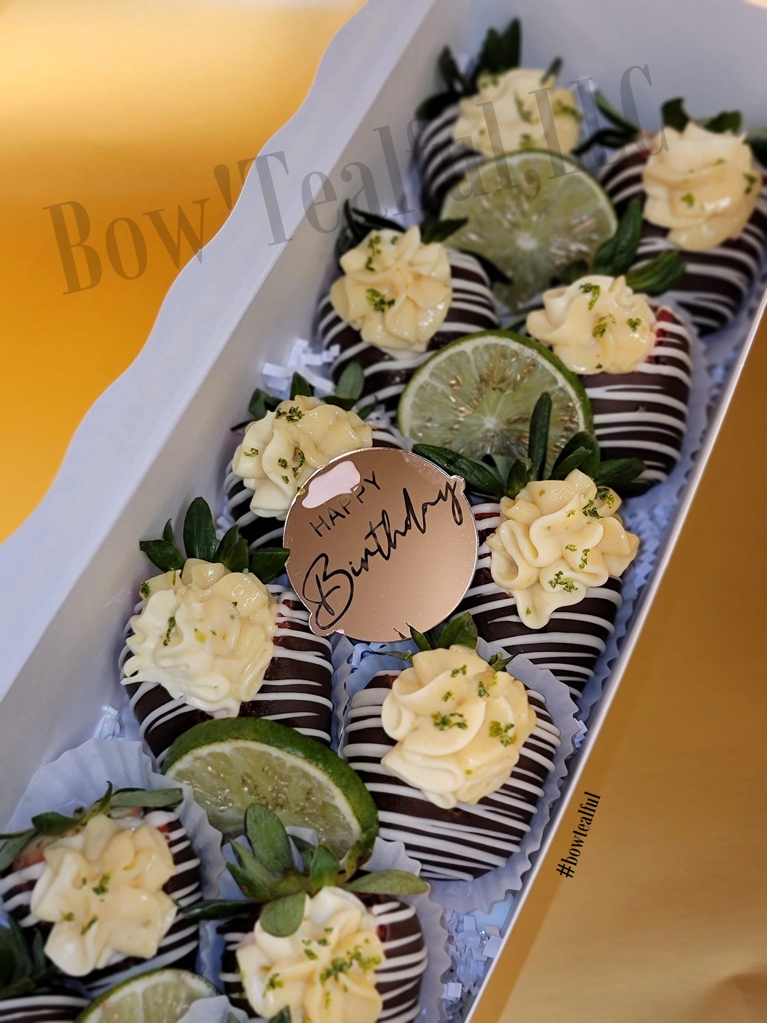 Key Lime Stuffed Chocolate Dipped Strawberries