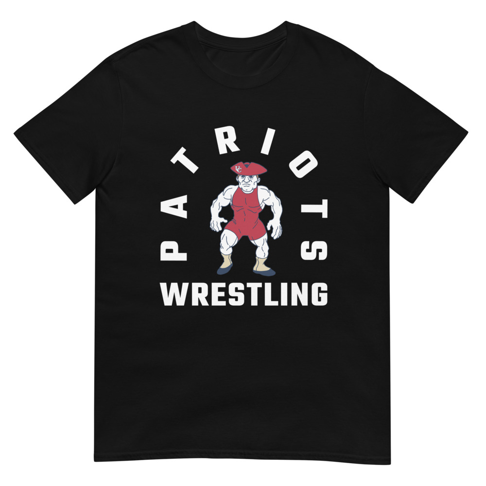 UC Patriots Wrestling mantra black tee