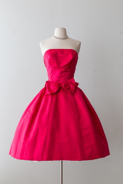 A Line Red Strapless Homecoming Dresses 1950S Vintage Simple Short Prom Dresses Cocktail Gowns