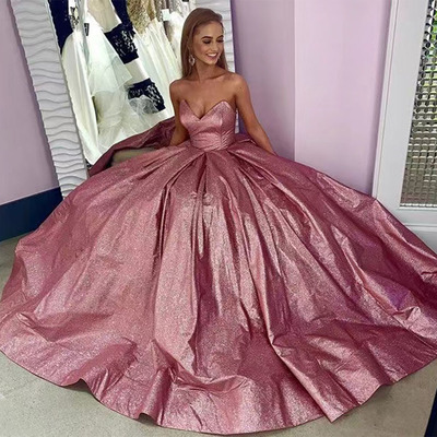 Blush Pink Prom Dresses Princess Gown Sweetheart