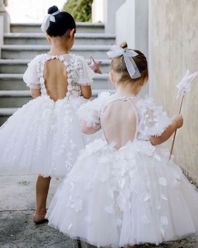 Flower Girl Dress For Weddings Ball Gown Lace Vestidos De Comunion Pageant Dress First Communion Dresses