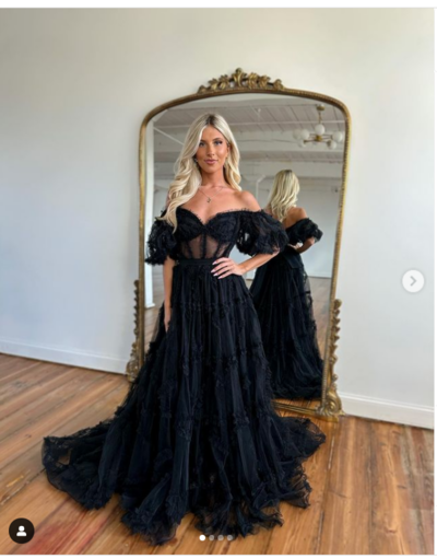 Elegant Prom Dresses Black Off the Shoulder Cocktail Party Gowns