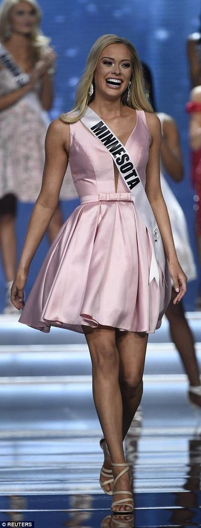 Pink Mini Short Miss USA Prom Dress Evening Dress