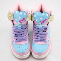 FREE Shipping Harajuku Little Twins sweet Sneakers Shoes - Thumbnail 3