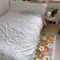 Purple Tulip Orange Daisy Flower Floral Cozy Nature Bedroom Rugs Carpets Bathroom Mats Decor - Thumbnail 7