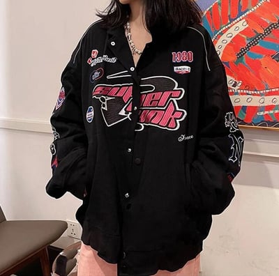 Heartbeat 1980 Embroidery Coat Bomber Jacket
