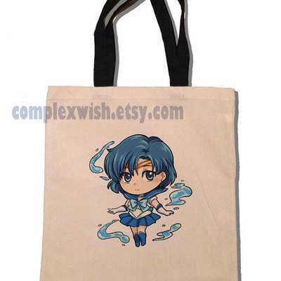 Sailormoon cotton tote - sailor mercury - Thumbnail 3
