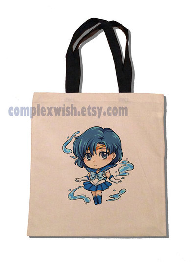 Sailormoon cotton tote - sailor mercury