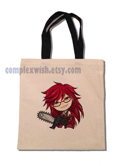 Black Butler - Grell cotton tote