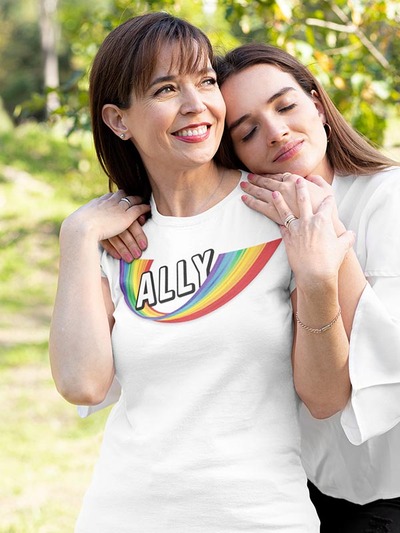 ALLY Rainbow Womens T-shirt