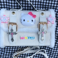 Kitty Sanrio Cute Girl Silver Cross Sweet White Cream Bag - Thumbnail 2