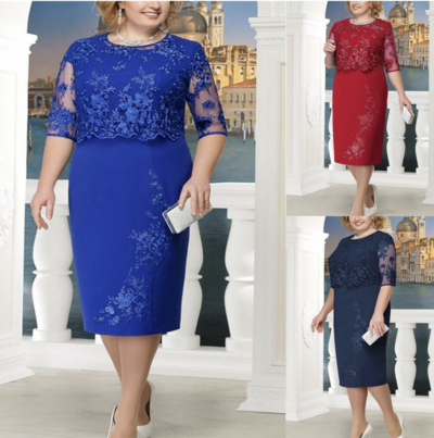 Plus Size Mother of the Bride Dresses Knee Length