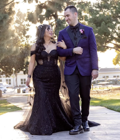 Sparkly Black Wedding Dresses Bridal Gown