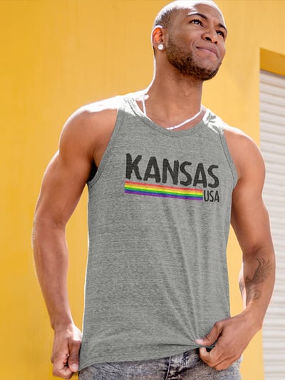 Kansas Rainbow Unisex Tank Top