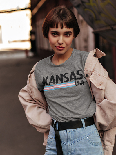 Kansas USA Transgender Womens T-shirt