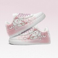 Cinnamoroll My Melody Kuromi Kitty Pompompurin Hand Painted Cute Girl Women Pastel Sporty Sneakers Running Shoes - Thumbnail 3