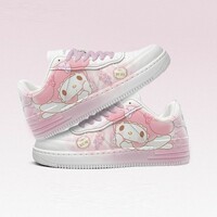 Cinnamoroll My Melody Kuromi Kitty Pompompurin Hand Painted Cute Girl Women Pastel Sporty Sneakers Running Shoes - Thumbnail 1