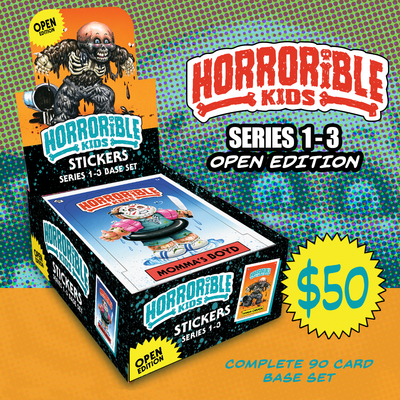 Horrorible Kids Trading Cards - Series 1-3 Base Set Mini Box *OPEN EDITION