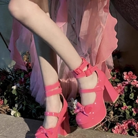 Sweetheart Classic Luxury Japanese Girl Fashion Women Platform Bow High Heels Shoes - Thumbnail 5