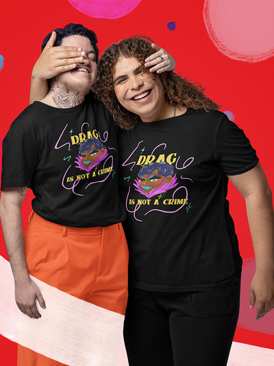 Drag is not a Crime, Unisex Black T-shirt