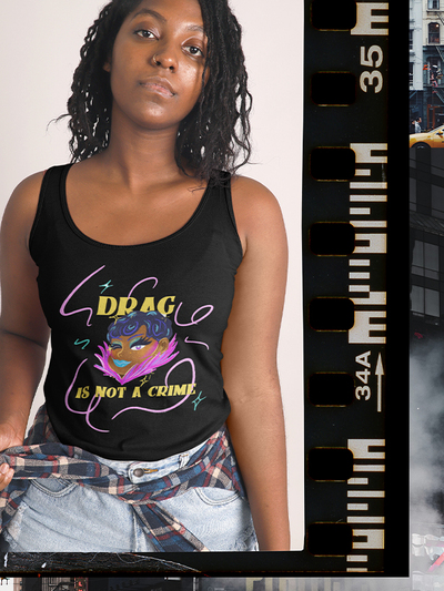 Drag is not a Crime, Unisex Black Tank Top