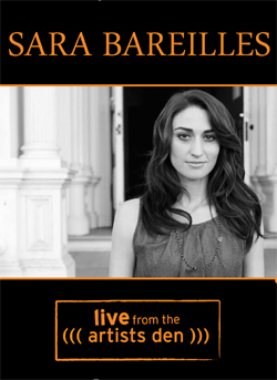 SARA BAREILLES Live From The Artists Den 2013 DVD
