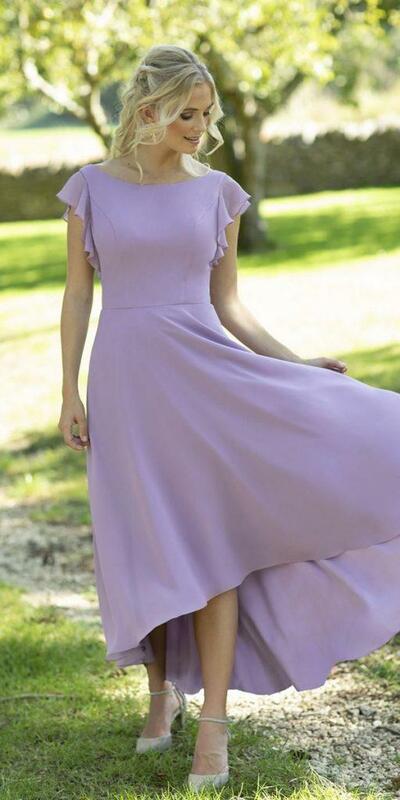 Elegant Purple Mother of Bride and Groom Dress Chjffon Evening Dress
