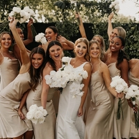 Simple Spaghetti Straps Champagne Tea Length Bridesmaid Dress - Thumbnail 3