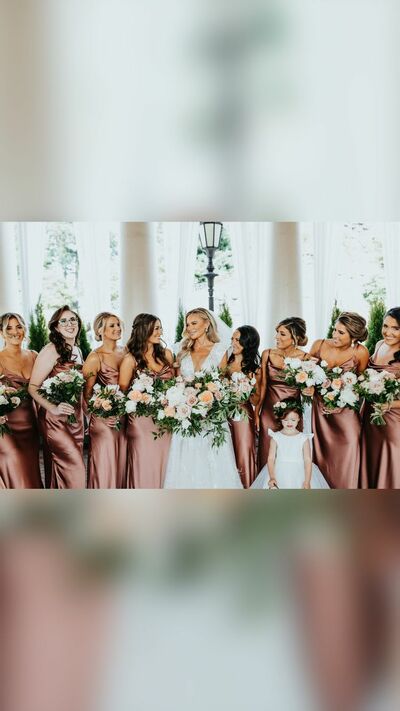 Charming A Line Spaghetti Straps Pink Long Bridesmaid Dress