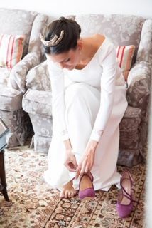 Simple Sheath Lace Long Sleeve Beach Boho Wedding Dress Bridal Dress