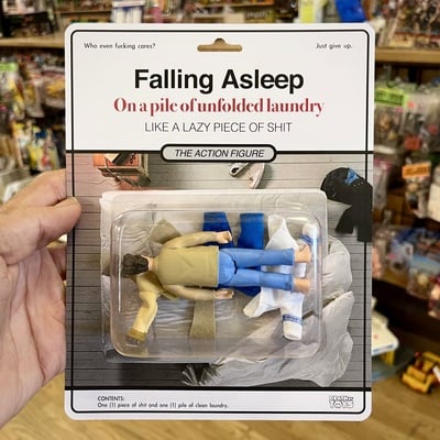 Asleep on Clean Laundry (One-of-a-Kind)