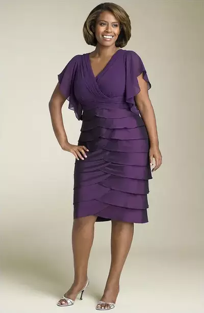 Purple Mini Short Seaht Mother of Biride/Groom Dress